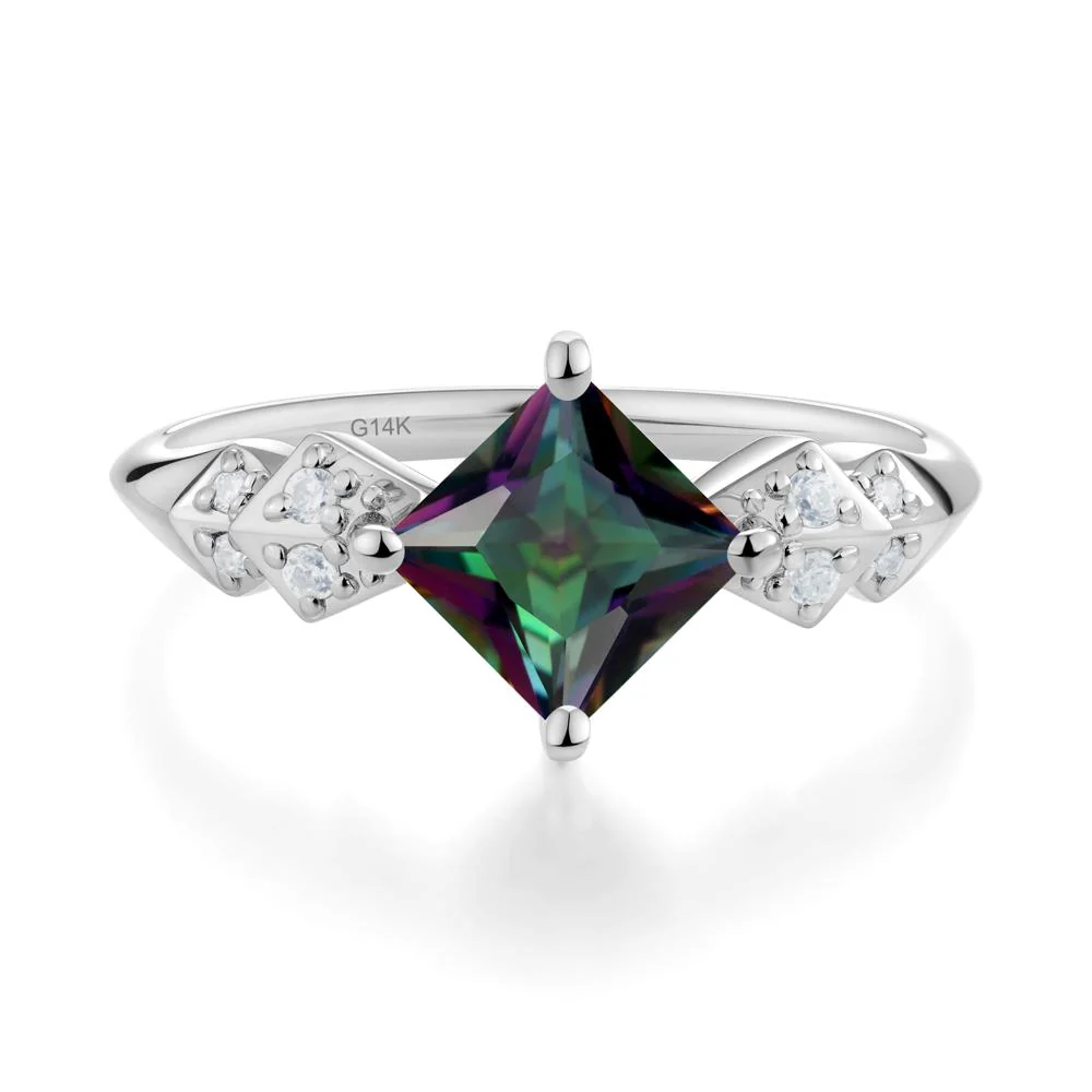 Square Mystic Topaz Engagement Ring - Image 7