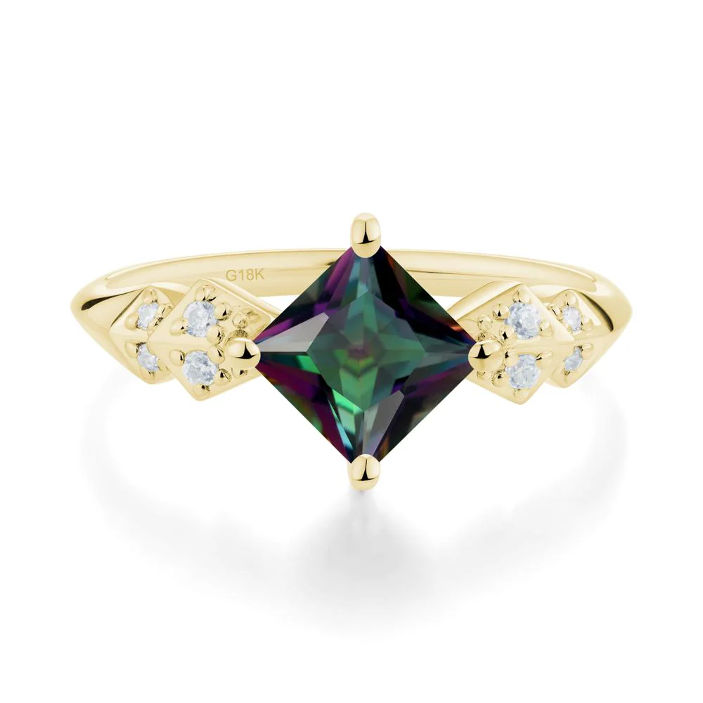Square Mystic Topaz Engagement Ring - Image 9
