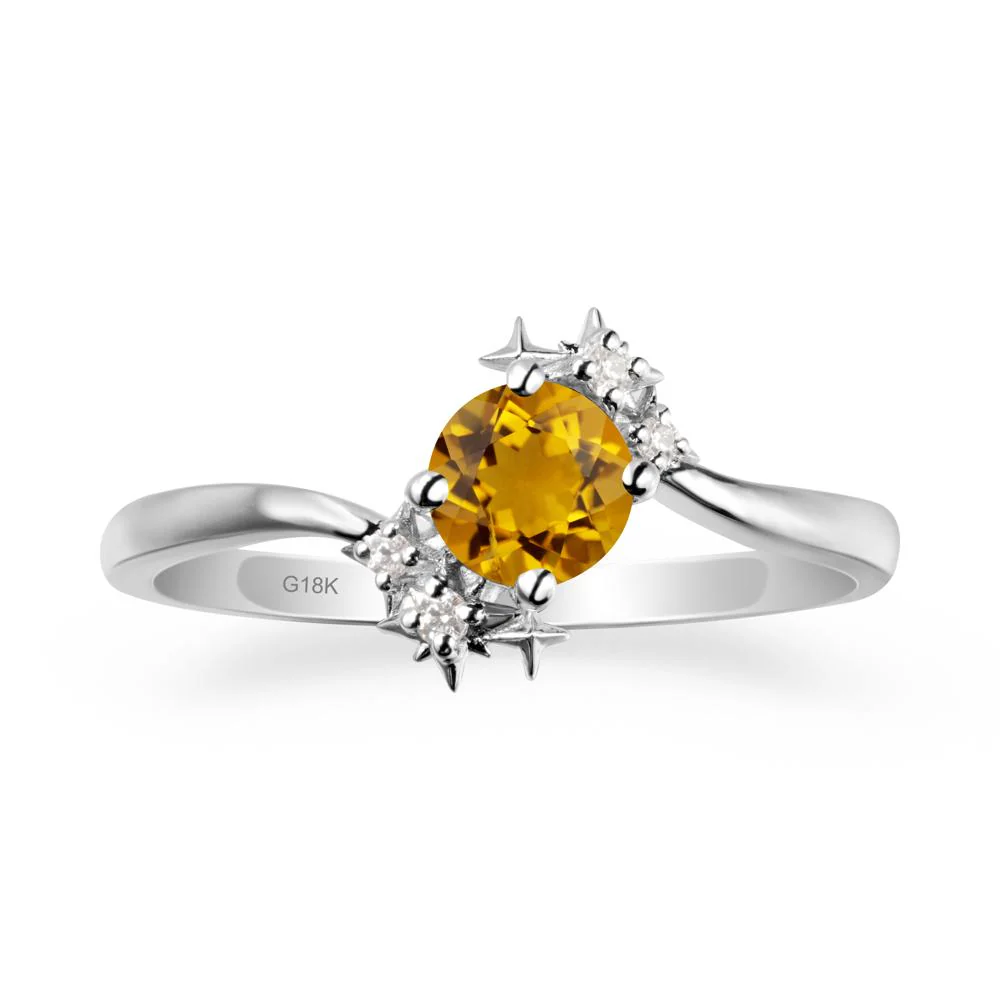 Star Round Citrine Celestial Ring - Image 6