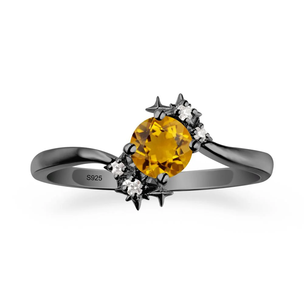 Star Round Citrine Celestial Ring - Image 8