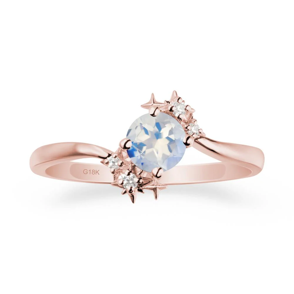 Star Round Moonstone Celestial Ring - Image 5