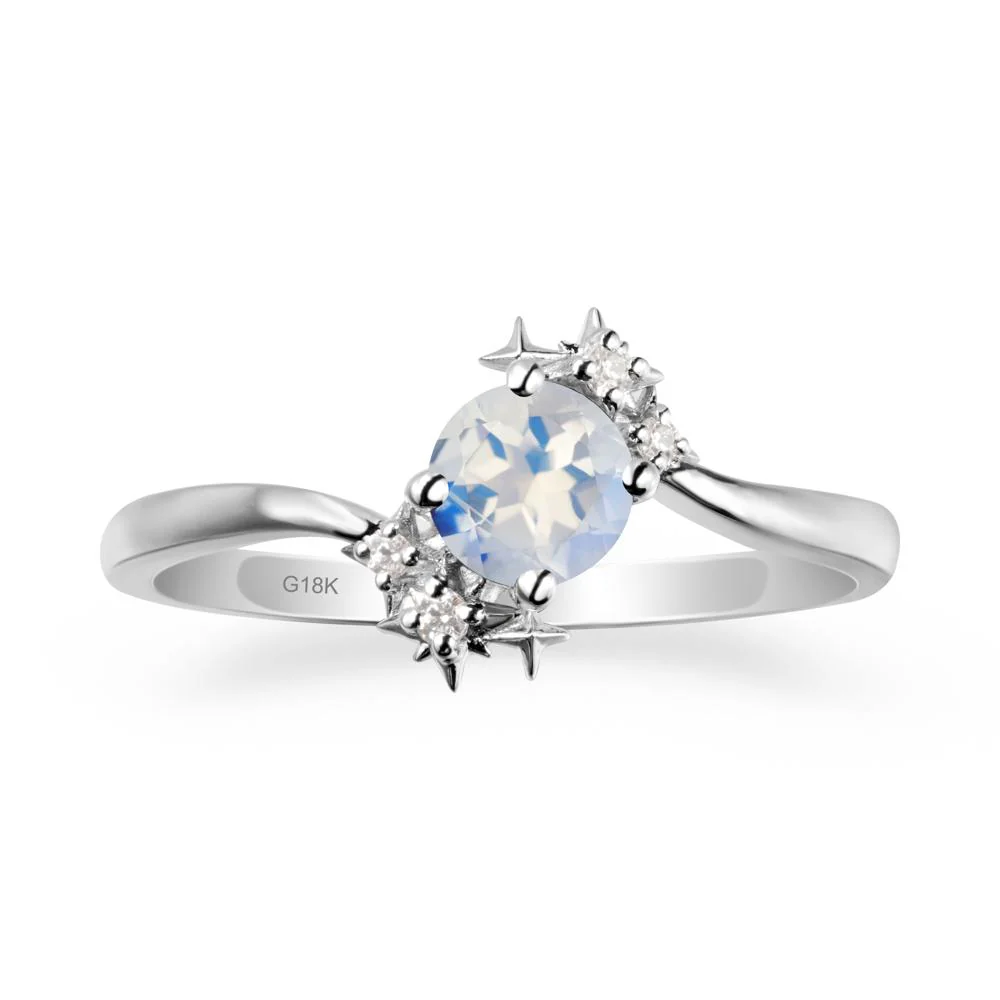 Star Round Moonstone Celestial Ring - Image 6