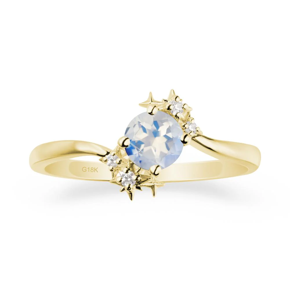 Star Round Moonstone Celestial Ring - Image 7