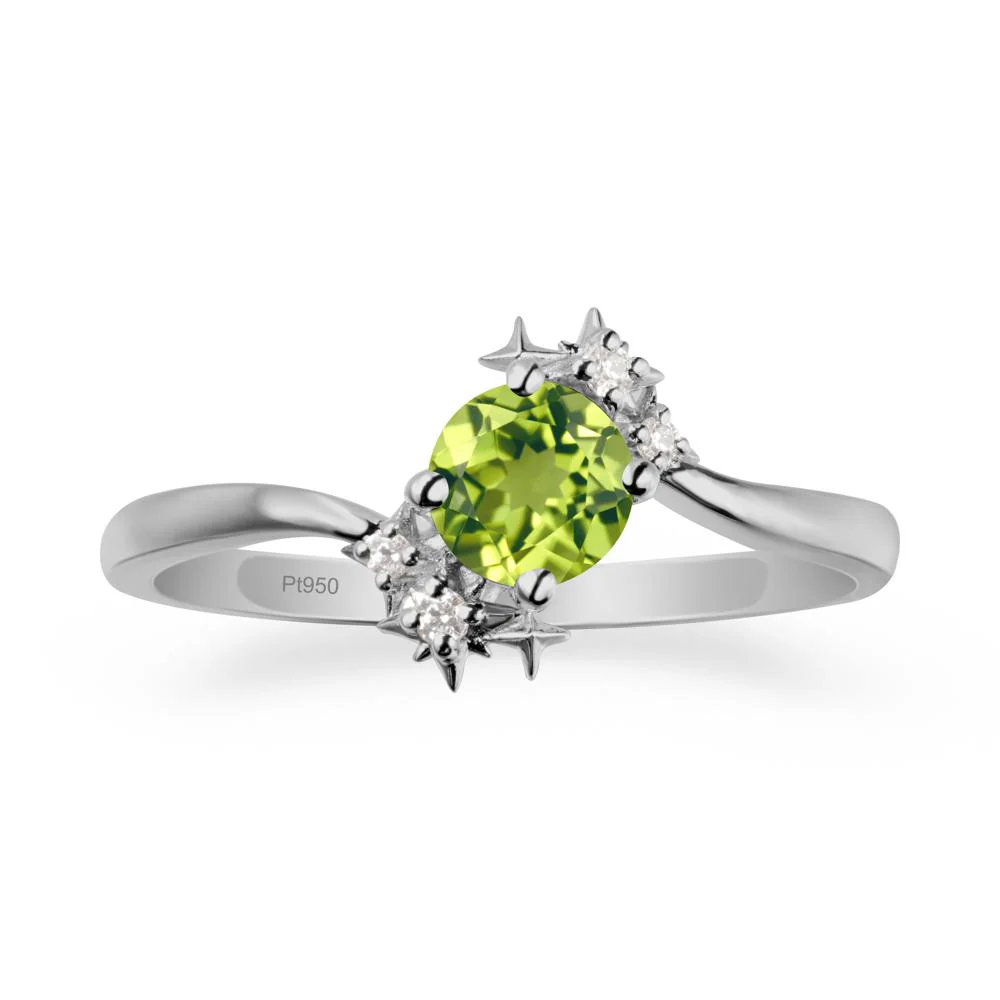 Star Round Peridot Celestial Ring - Image 8