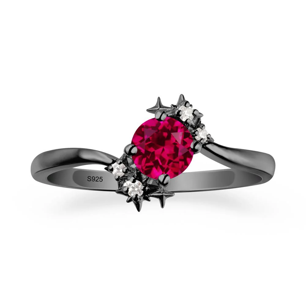 Star Round Ruby Celestial Ring - Image 7