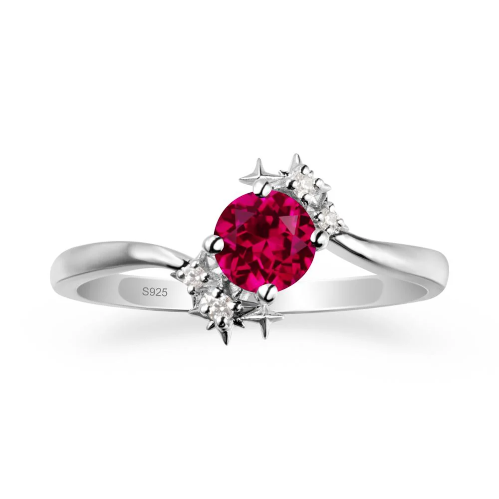 Star Round Ruby Celestial Ring - Image 9