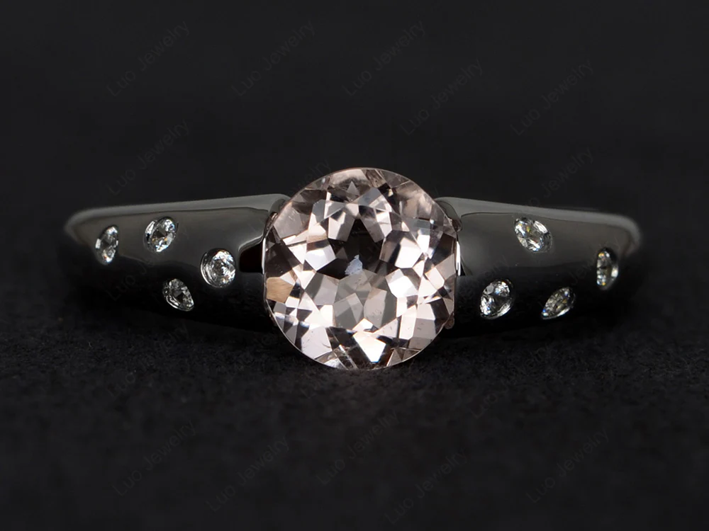 Morganite Starry Night Ring