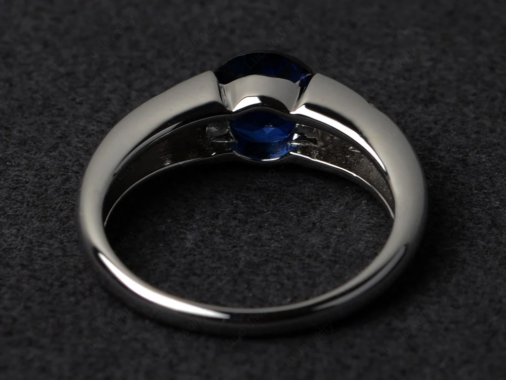 Sapphire Low Setting Ring - Image 3