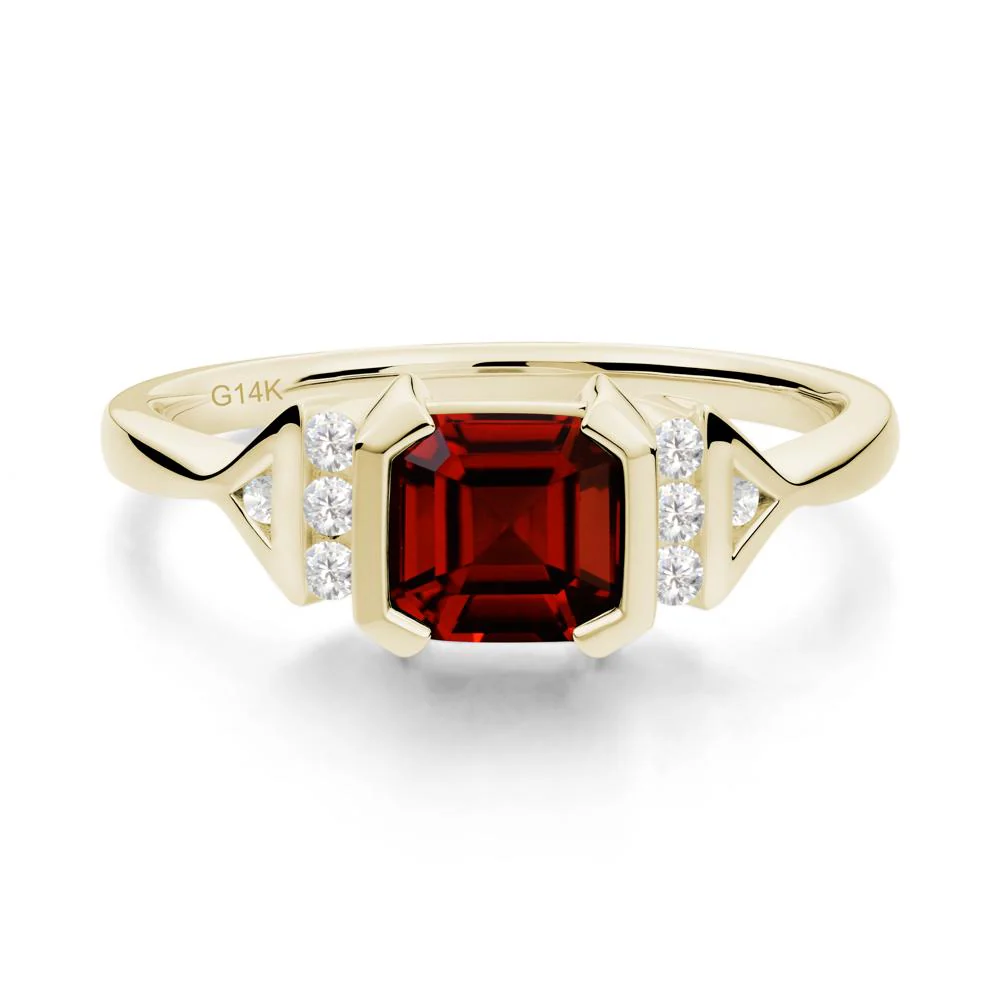 Statement Asscher Cut Garnet Ring - Image 3