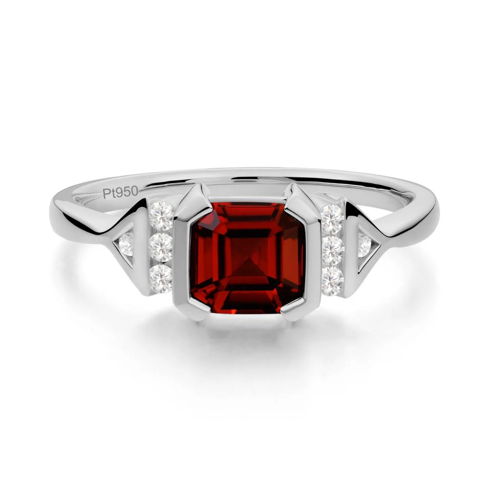 Statement Asscher Cut Garnet Ring - Image 4
