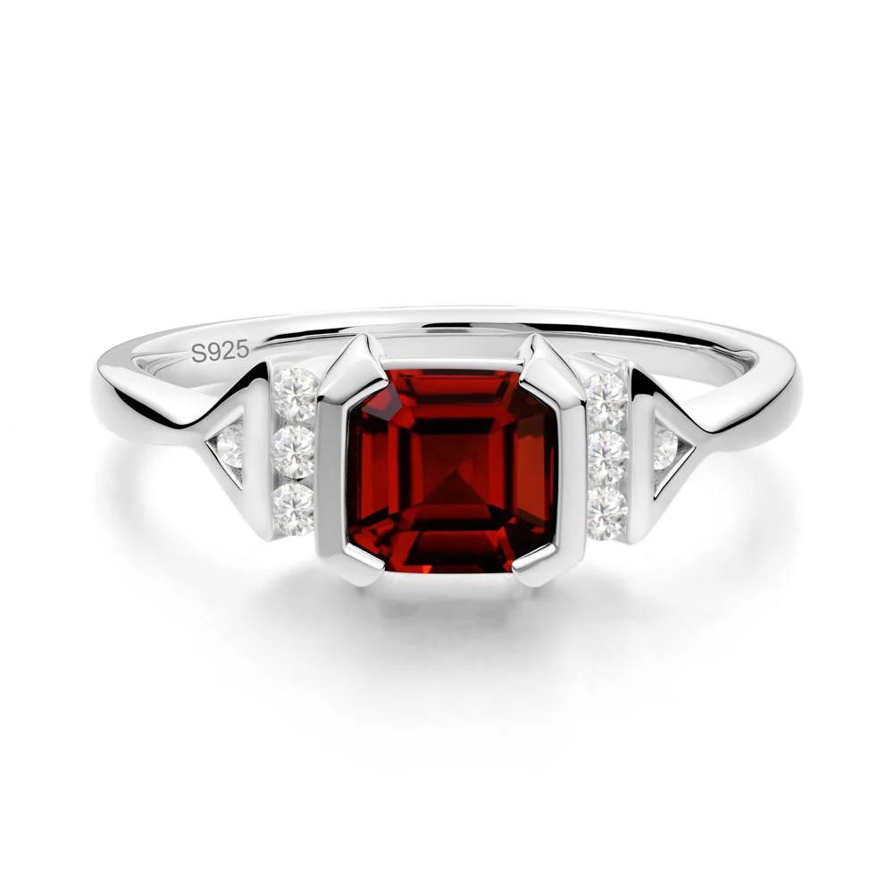 Statement Asscher Cut Garnet Ring - Image 9