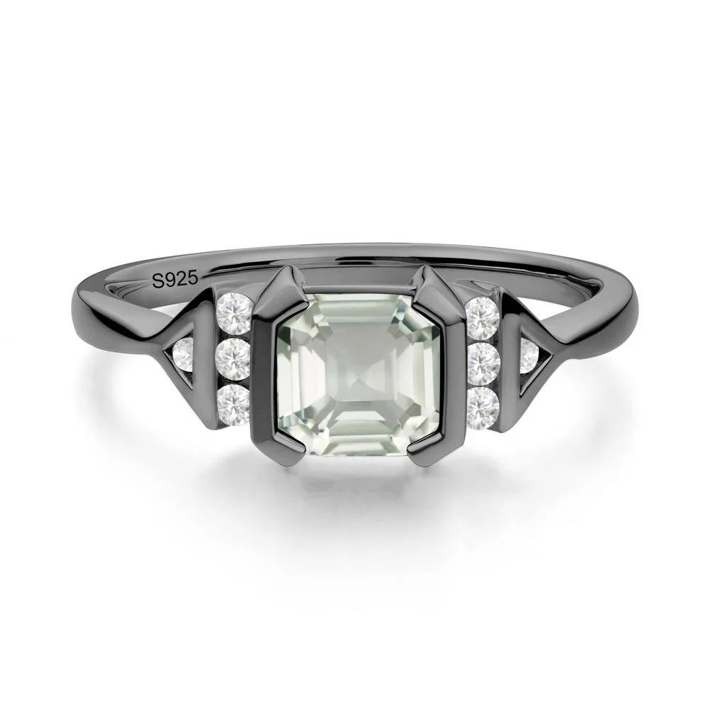 Statement Asscher Cut Green Amethyst Ring