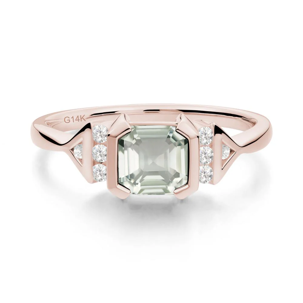 Statement Asscher Cut Green Amethyst Ring - Image 3