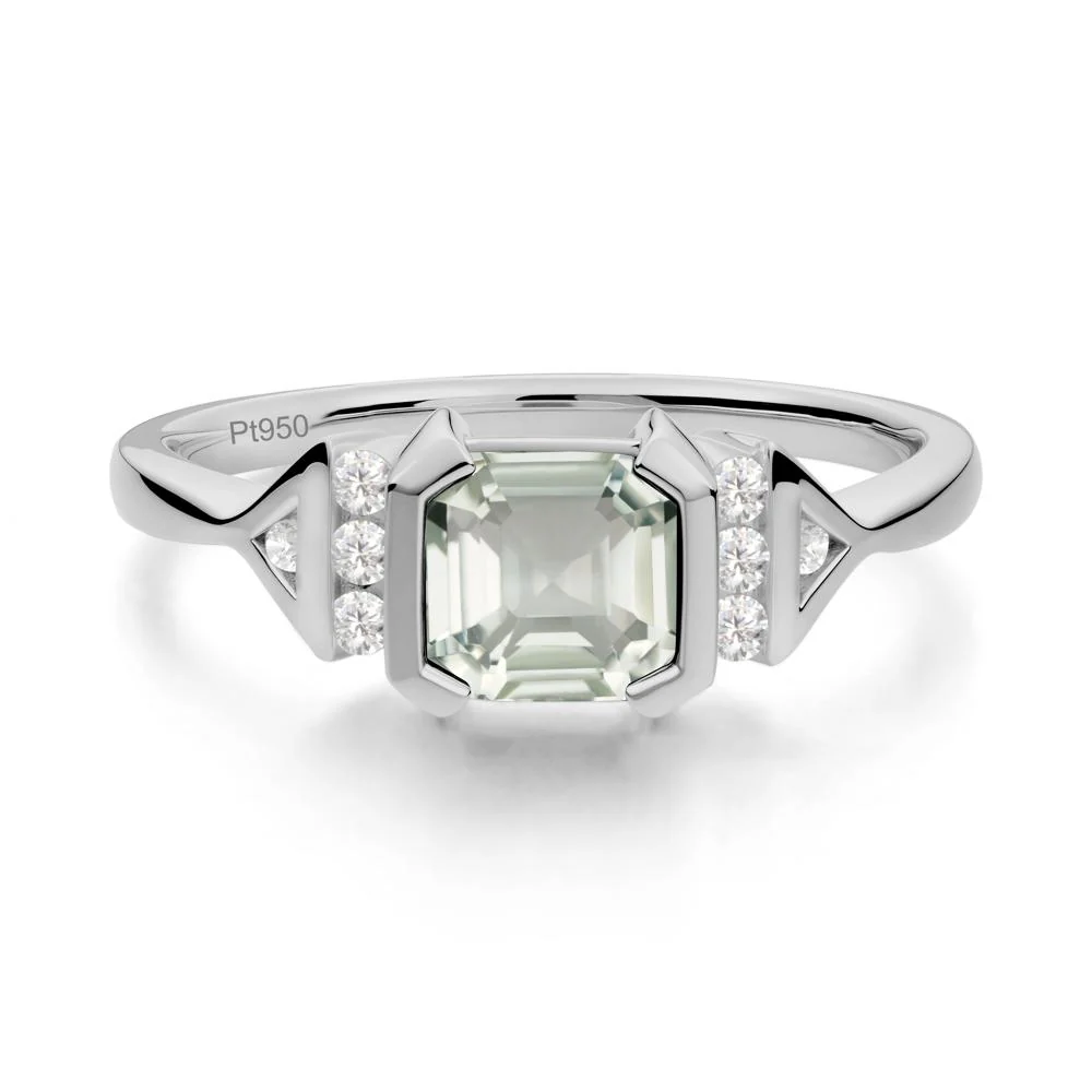 Statement Asscher Cut Green Amethyst Ring - Image 6