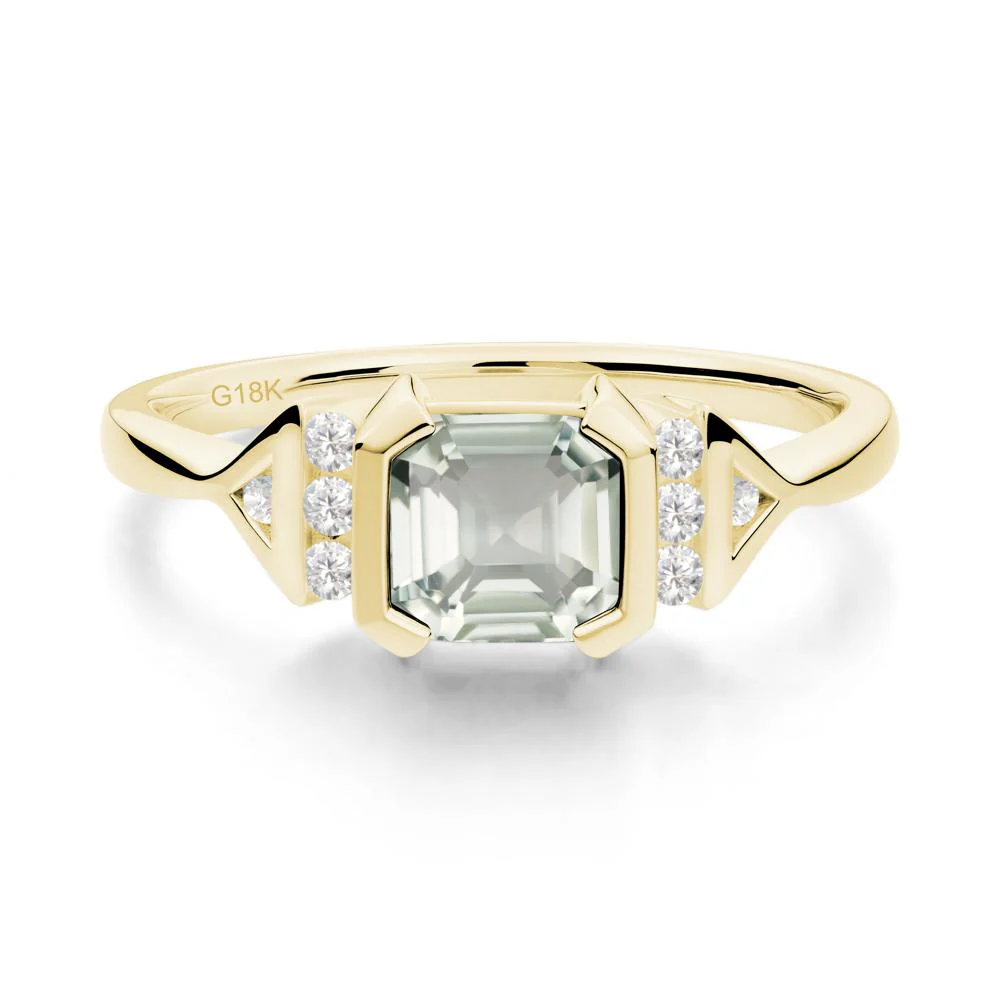 Statement Asscher Cut Green Amethyst Ring - Image 8