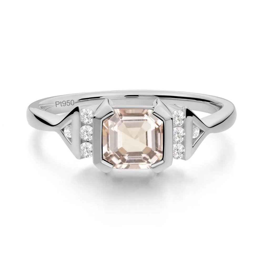 Statement Asscher Cut Morganite Ring - Image 2