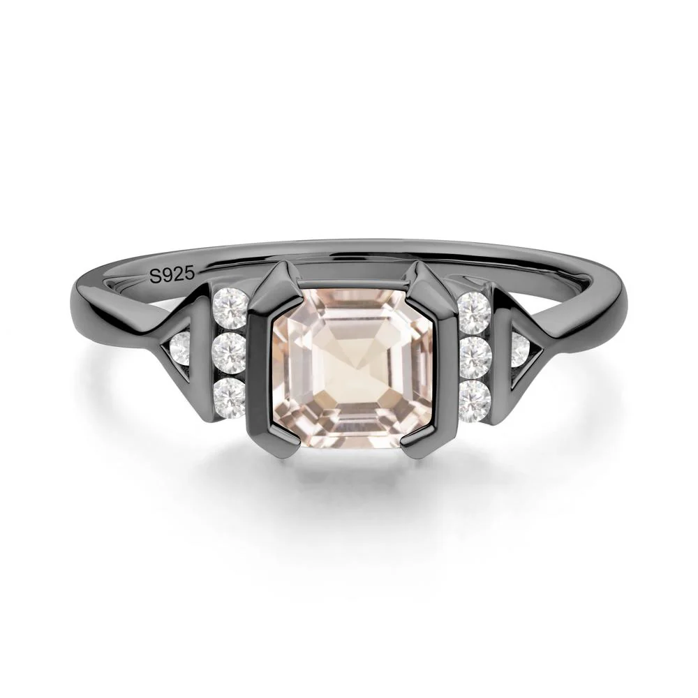 Statement Asscher Cut Morganite Ring - Image 3