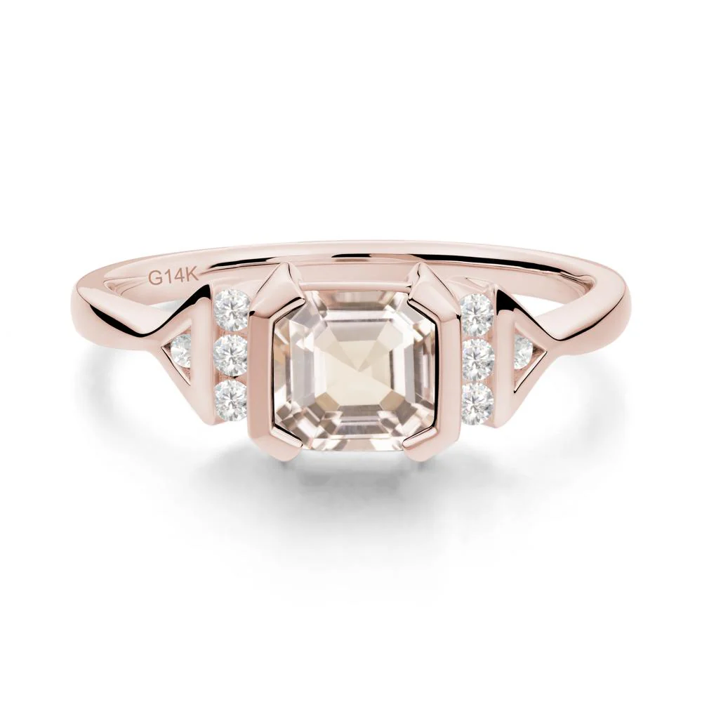 Statement Asscher Cut Morganite Ring - Image 4