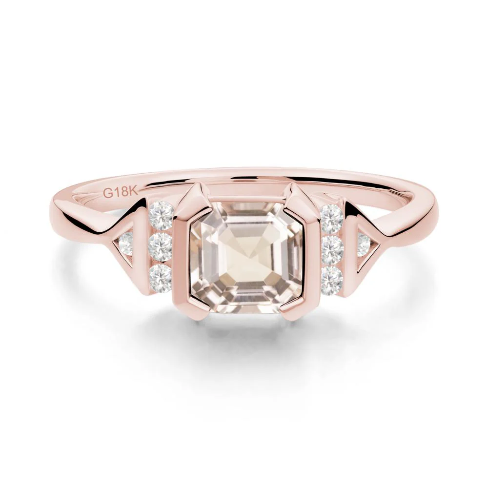 Statement Asscher Cut Morganite Ring - Image 7