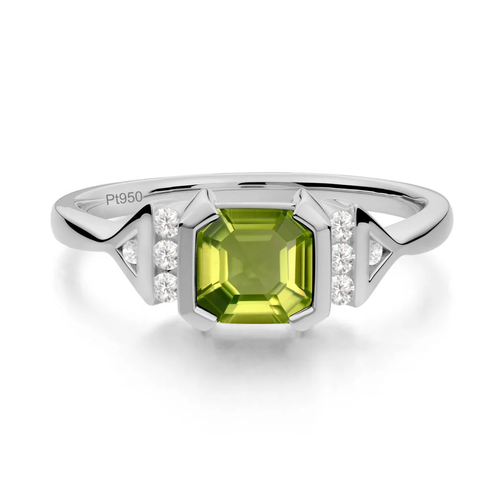 Statement Asscher Cut Peridot Ring - Image 2