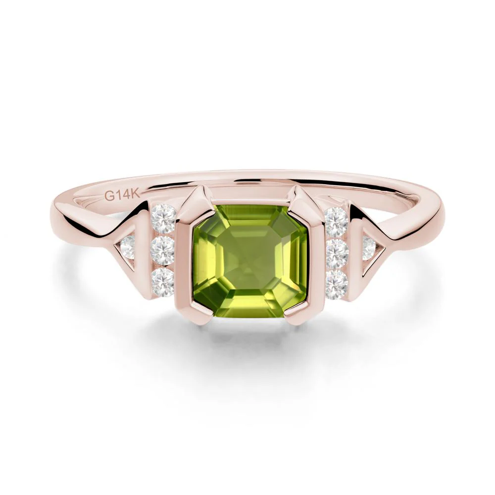 Statement Asscher Cut Peridot Ring - Image 3