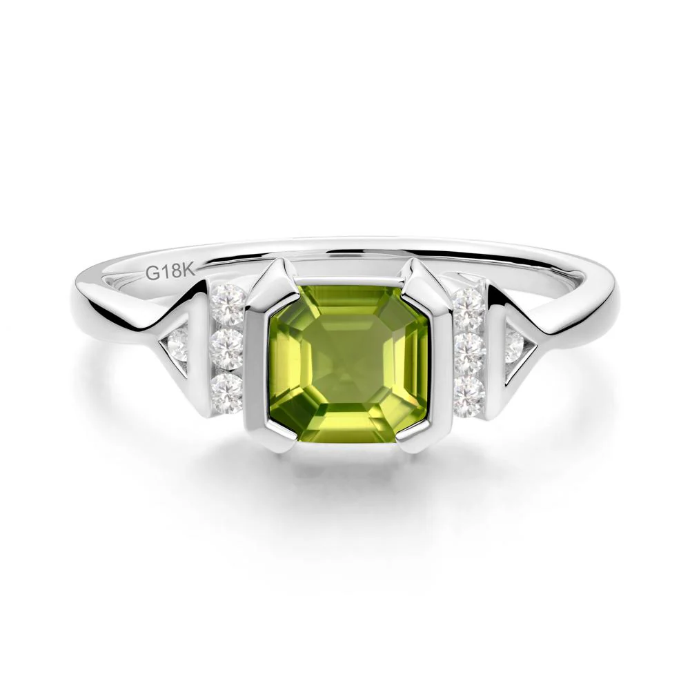 Statement Asscher Cut Peridot Ring - Image 8