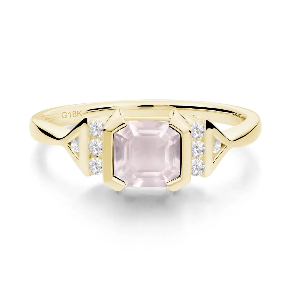 Statement Asscher Cut Rose Quartz Ring - Image 6