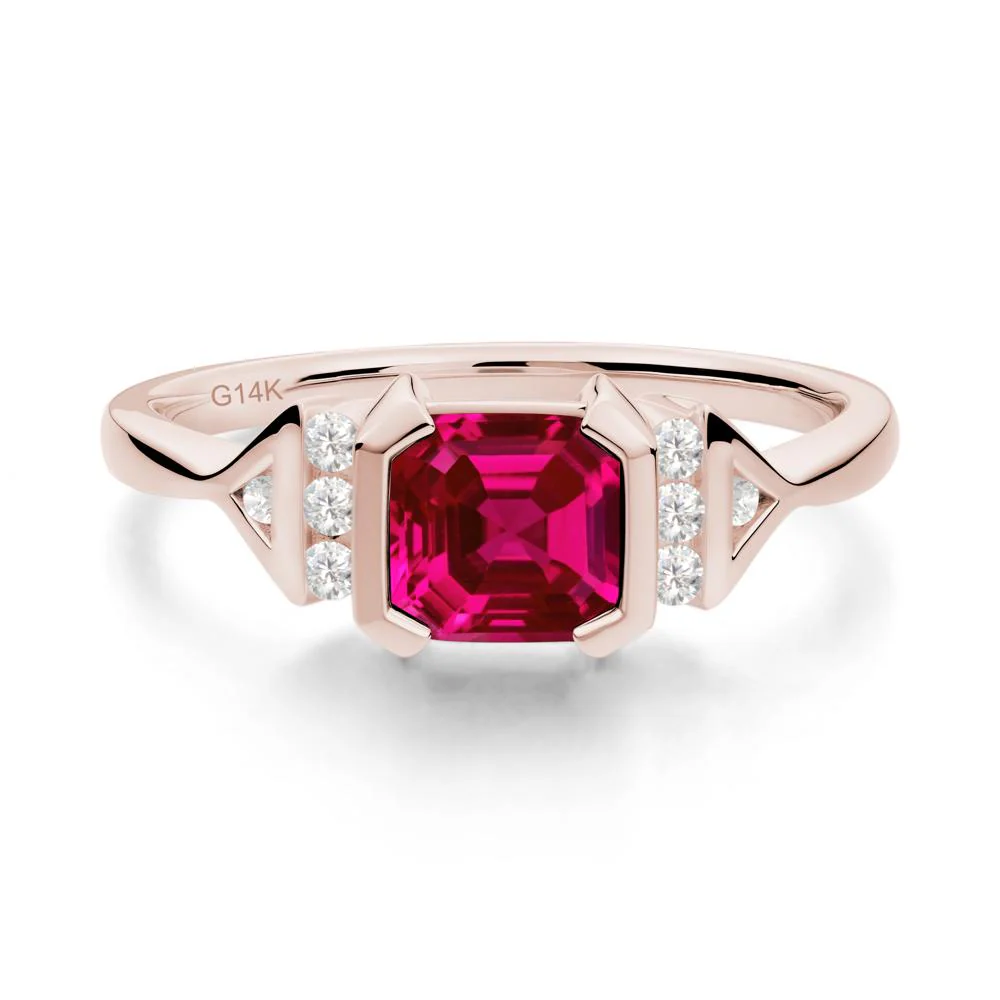Statement Asscher Cut Ruby Ring - Image 2