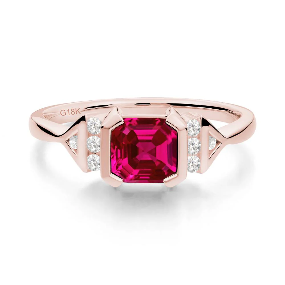Statement Asscher Cut Ruby Ring - Image 3