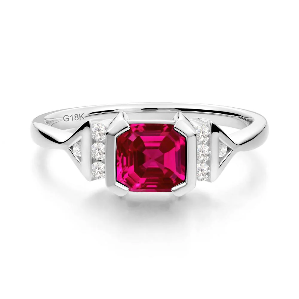 Statement Asscher Cut Ruby Ring - Image 6