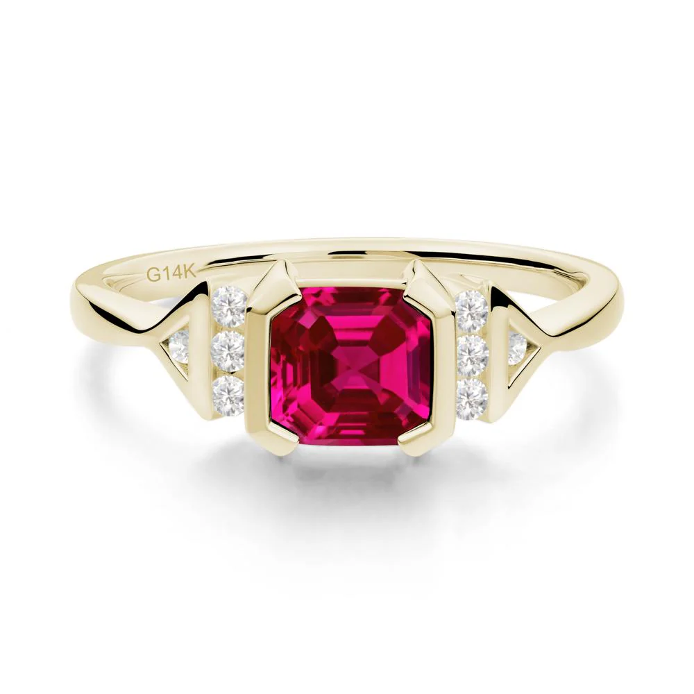 Statement Asscher Cut Ruby Ring - Image 7