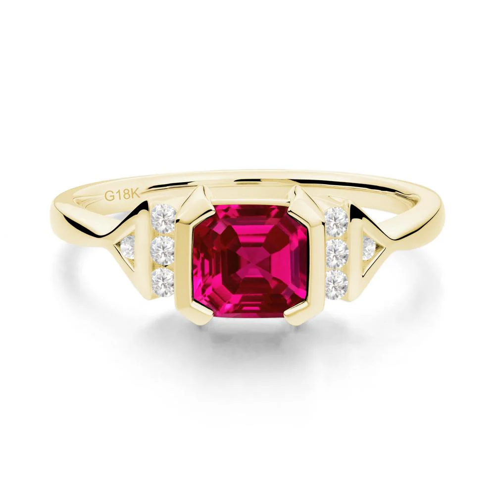 Statement Asscher Cut Ruby Ring - Image 8