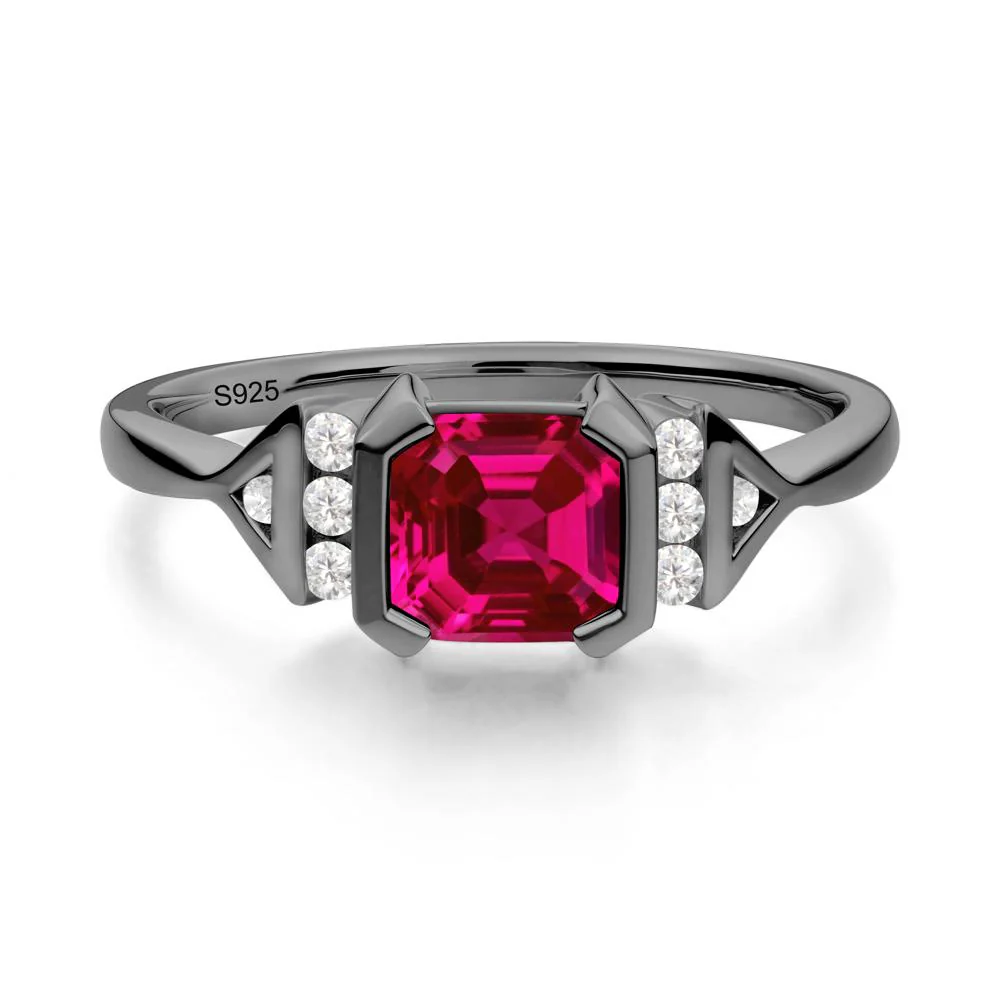 Statement Asscher Cut Ruby Ring - Image 9
