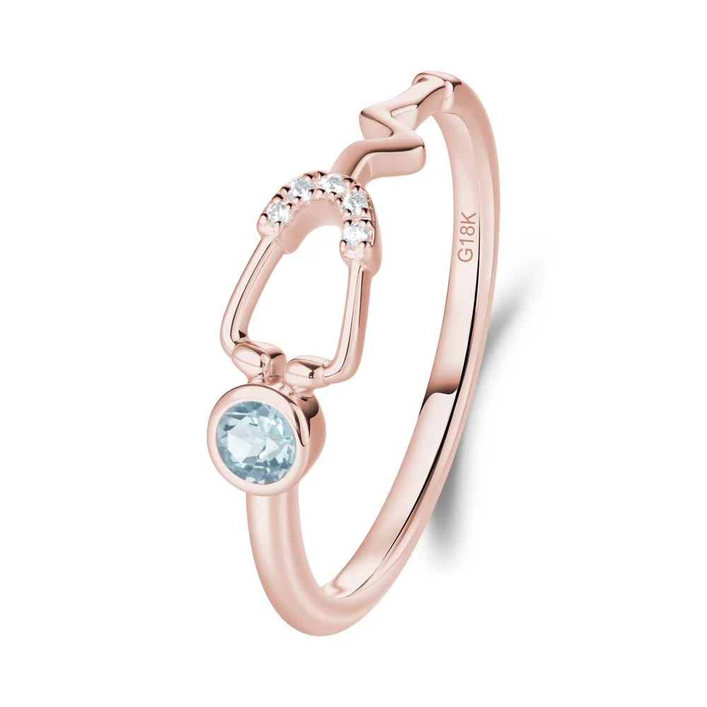 Stethoscope Aquamarine Ring for Nurses - Image 3