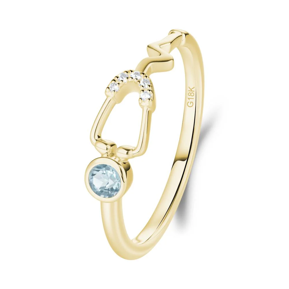 Stethoscope Aquamarine Ring for Nurses - Image 4
