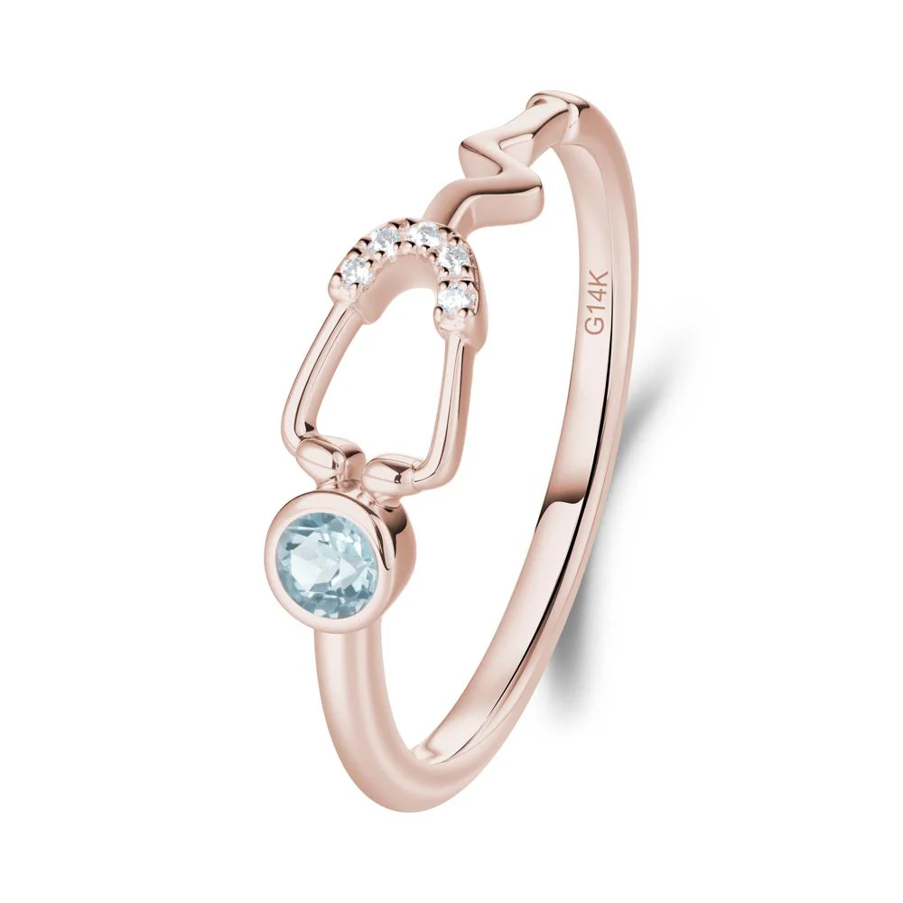 Stethoscope Aquamarine Ring for Nurses - Image 6