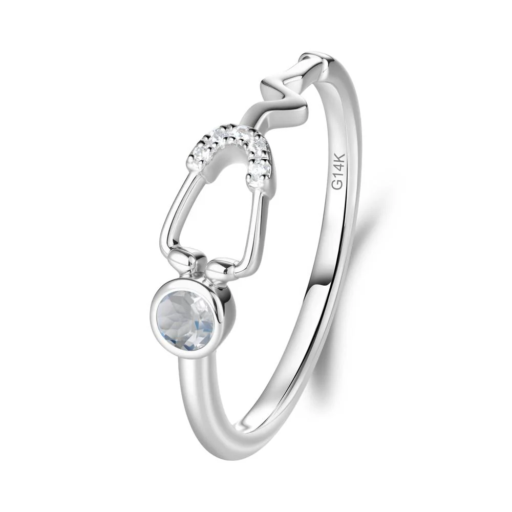 Stethoscope Inspired Moonstone Ring - Image 8