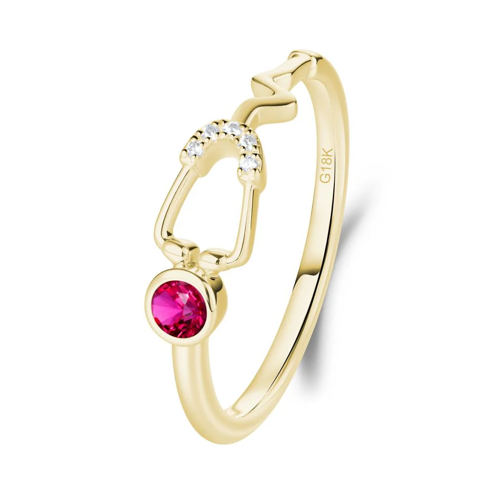 Stethoscope Inspired Ruby Ring - Image 2