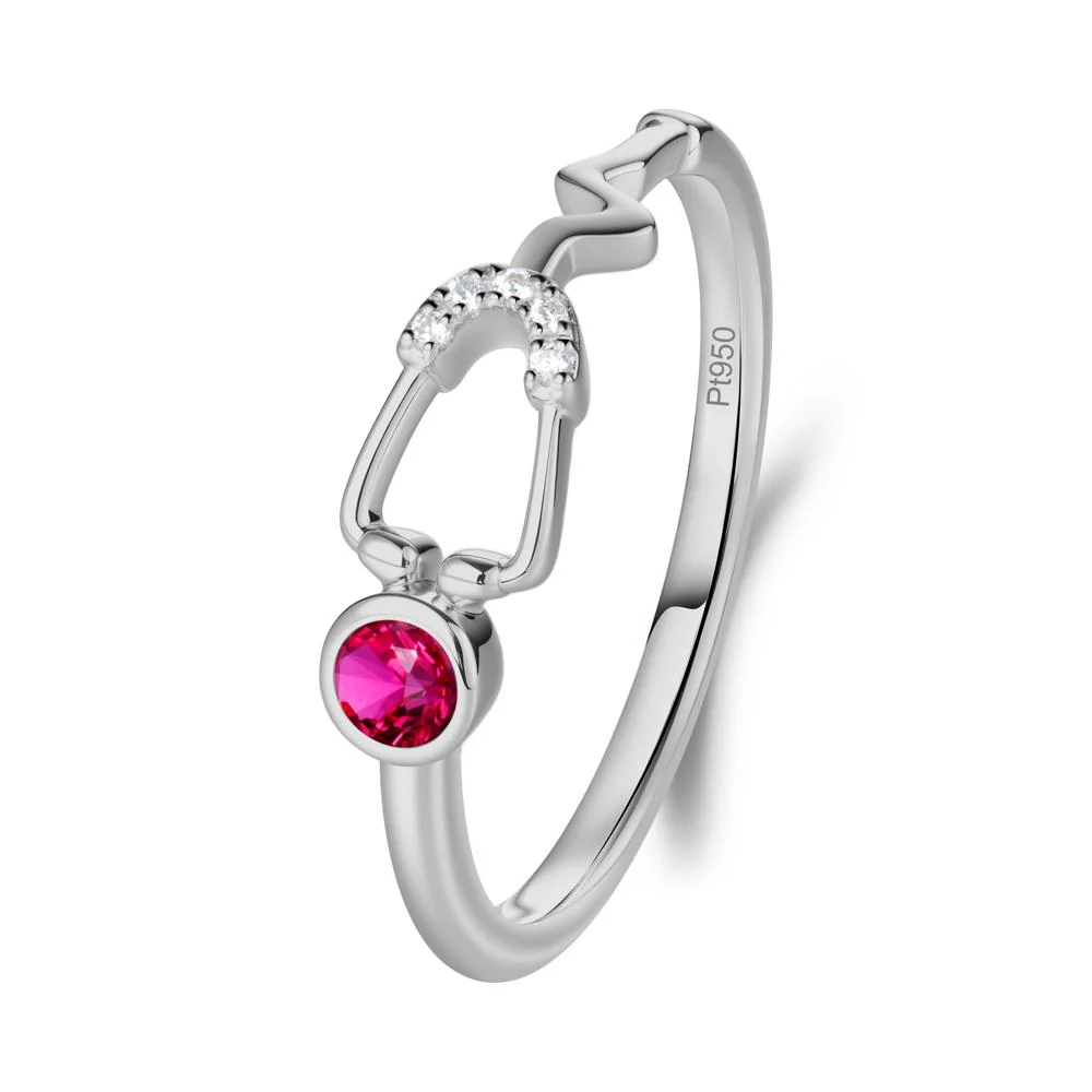 Stethoscope Inspired Ruby Ring - Image 7