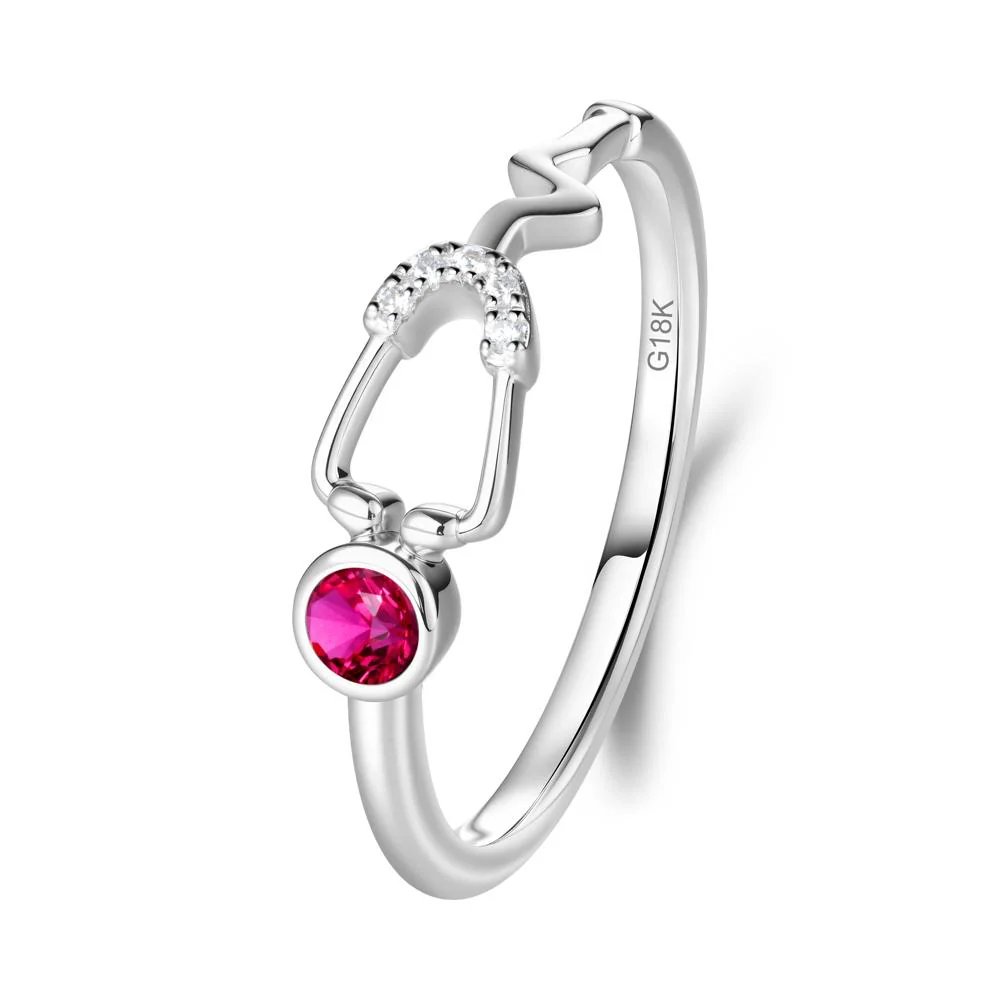 Stethoscope Inspired Ruby Ring - Image 8