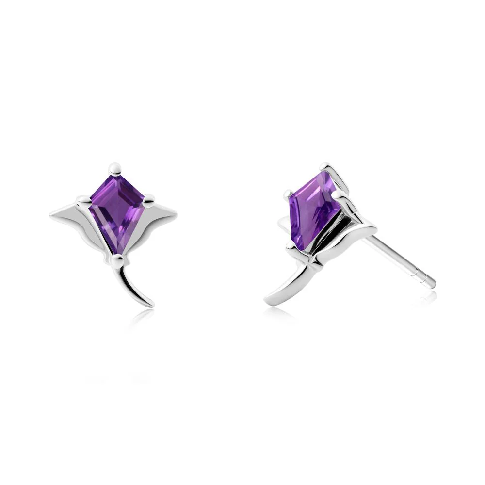 Stingray Inspired Amethyst Earring Set