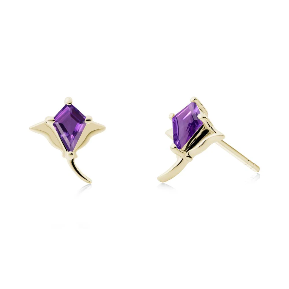 Stingray Inspired Amethyst Earring Set - Image 2