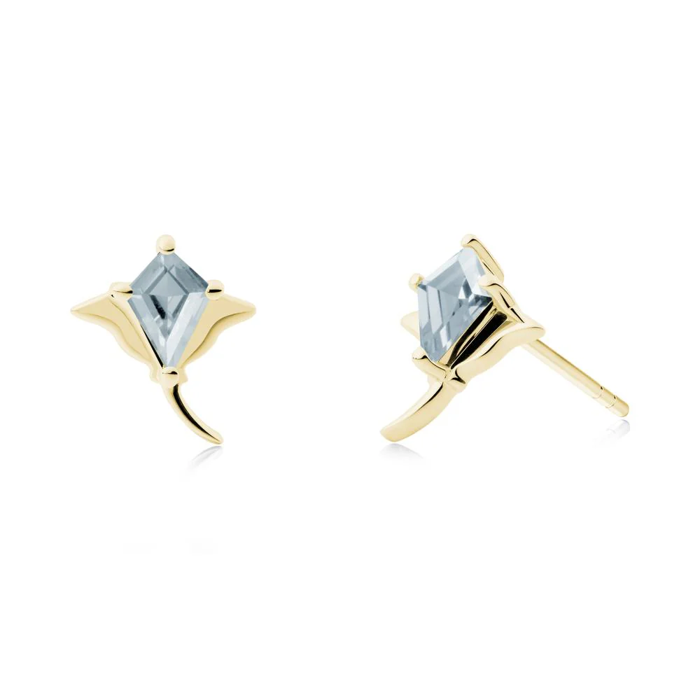 Stingray Inspired Aquamarine Earring Set - Image 8