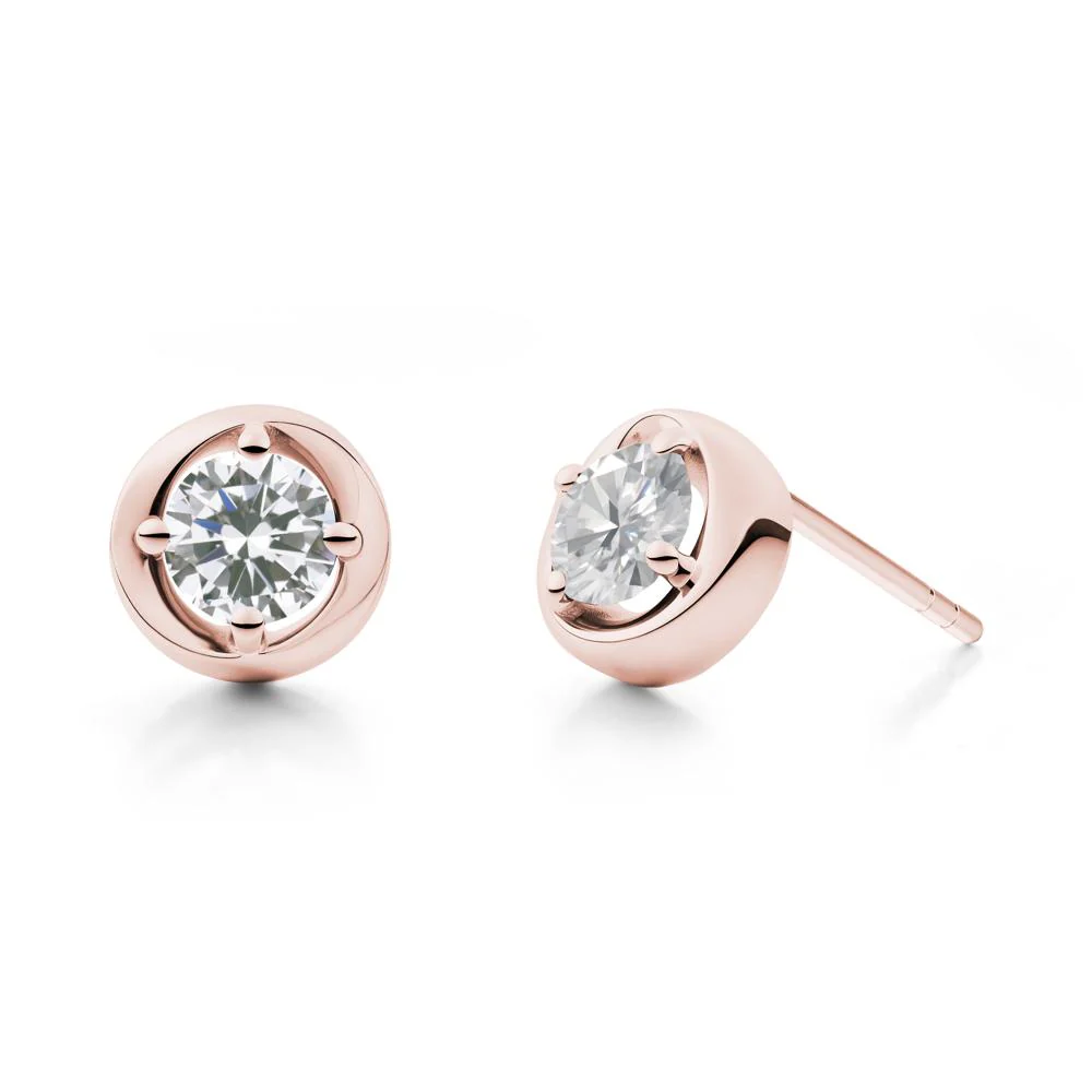Swirl Cubic Zirconia Stud Earrings - Image 5
