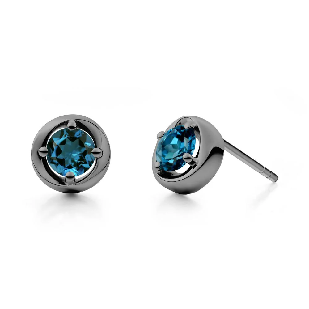 Swirl London Blue Topaz Stud Earrings - Image 6