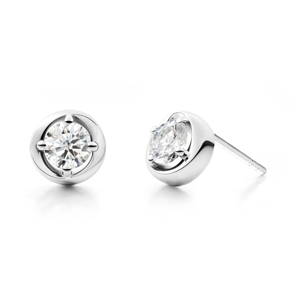 Swirl Moissanite Stud Earrings
