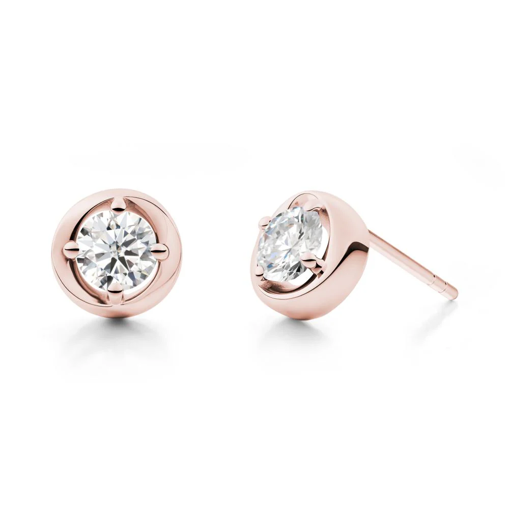 Swirl Moissanite Stud Earrings - Image 6