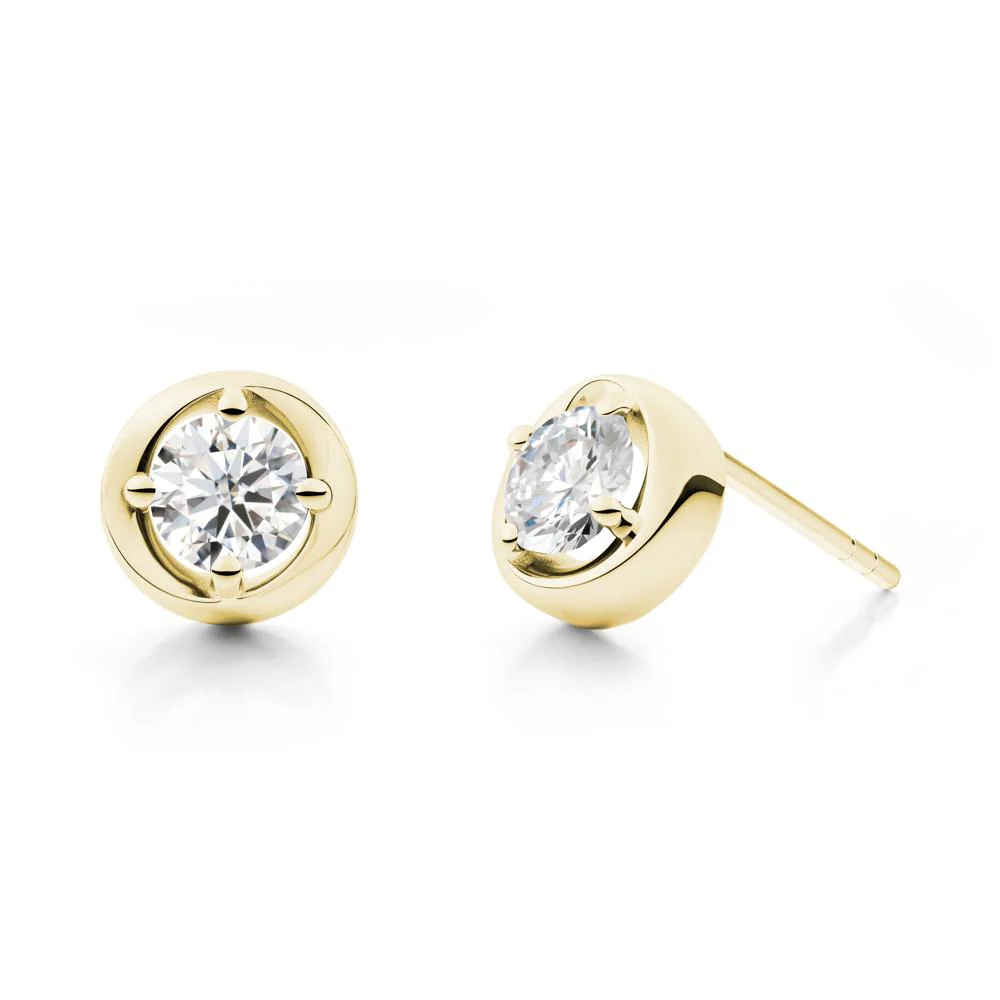 Swirl Moissanite Stud Earrings - Image 7