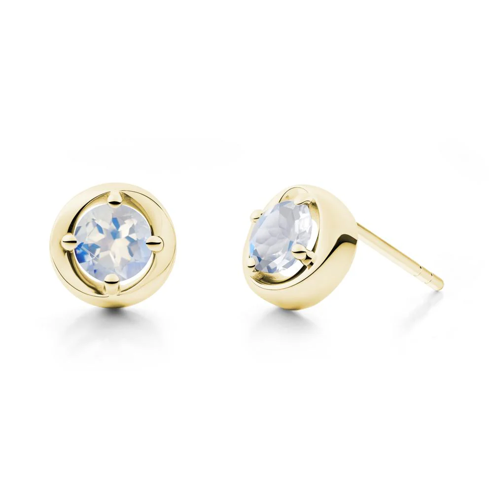 Swirl Moonstone Stud Earrings - Image 7