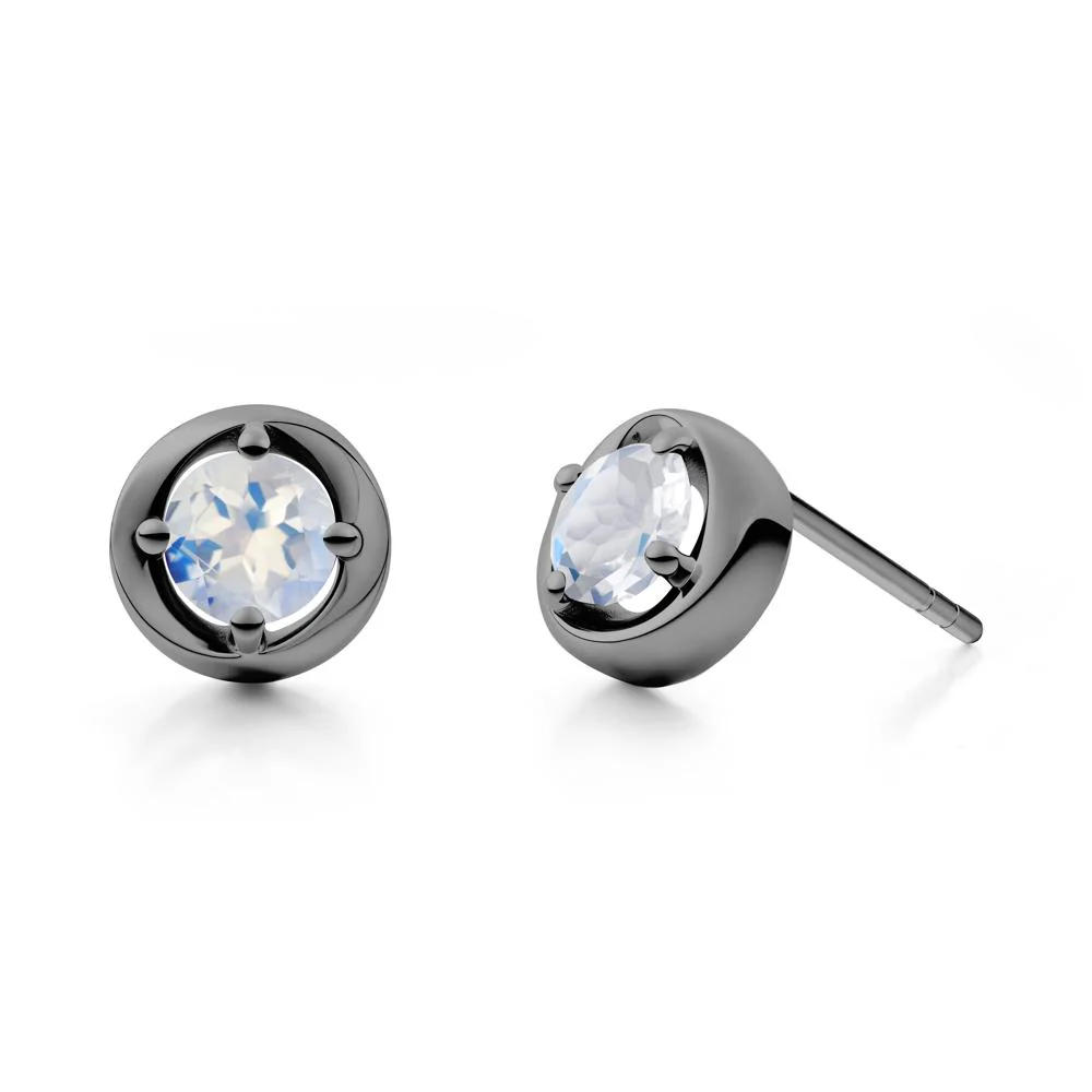 Swirl Moonstone Stud Earrings - Image 8
